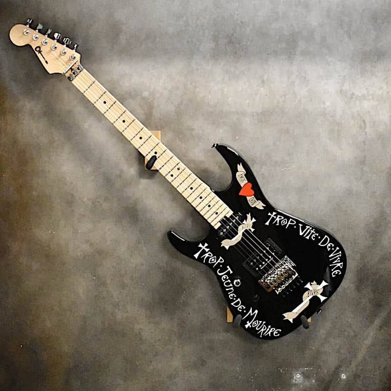 Charvel Left Handed Warren DeMartini USA Signature Frenchie 2026 Black with Graphic image 1