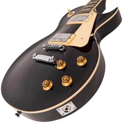 Vintage V100 Premium Electric Guitar | Gloss Black | V100BLK Limited Edition image 7