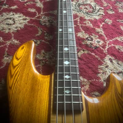 1981 Aria Pro II TSB-550 Tri Sound Bass Neck-Thru Ash Natural MIJ Matsumoku image 4