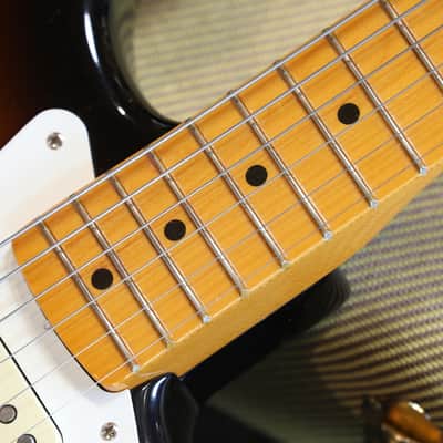 Minty! 2023 Fender American Vintage II '57 Stratocaster Electric Guitar Sunburst + COA OHSC image 9