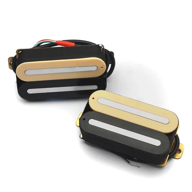 Zebra Guitar Neck and Bridge Humbucker Dual Blades Pickups Set image 1