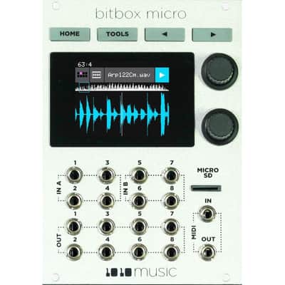 1010music Bitbox Micro Eurorack Compact Sampler with Touchscreen - White image 1