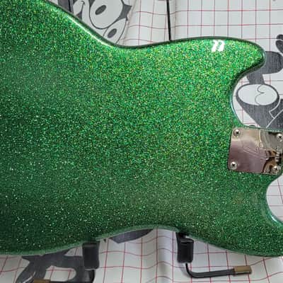 1965 Fender Duosonic, bass boat green metalflake image 5