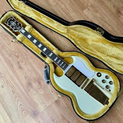 Epiphone "Inspired by Gibson Custom" '63 Les Paul SG Custom with Maestro Vibrola Classic White image 19