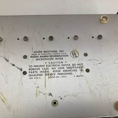 Used Shure Model M68RM Reverberation Microphone Mixer image 8