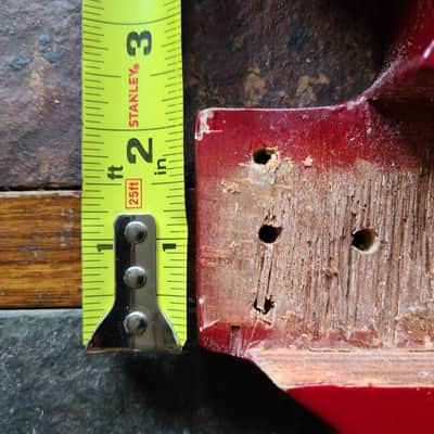 Hondo H-80-CH short-scale bass body vintage 1970s - Red image 7