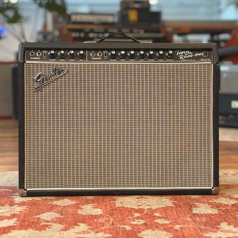 1969 Drip Edge Fender Twin Reverb Amp Modified with Blackface Panel image 1