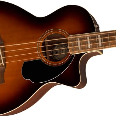 Fender Kingman Acoustic Electric Bass Guitar with Bag, Shaded Edge Burst Finish image 4