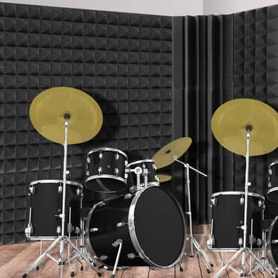 8 Pack Acoustic Panels Bass Traps Corner Studio Foam 12" X 7" X 7" Sound Proof Panels image 5