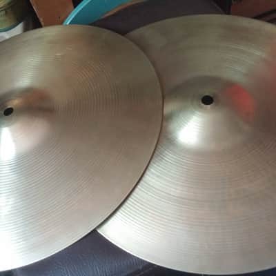Sabian EARLY VINTAGE 14" PRE- AA Regular HI HAT CYMBALS 915 G / 1401 G / RARE BEAUTIFUL MATCHED PAIR image 20