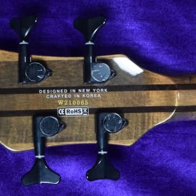 Spector NS Dimension 4-String, Super Faded Black Gloss Over Poplar Burl / Wenge Fingerboard image 4