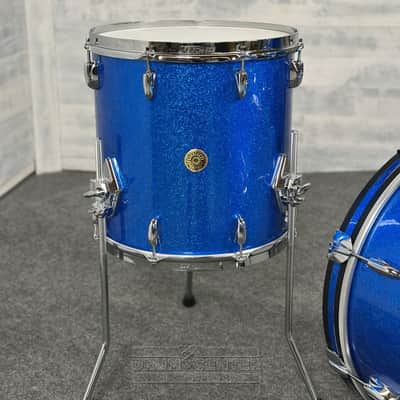 Gretsch Broadkaster 3pc Drum Set 20/12/14 Blue Sparkle image 4