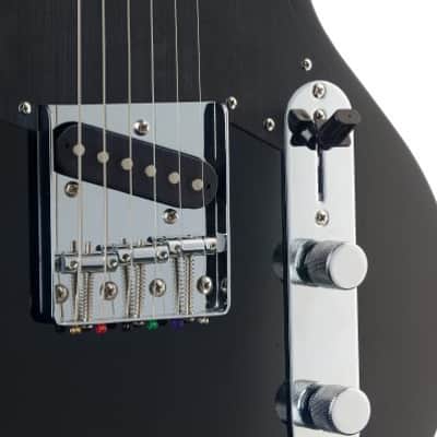 Stagg SVY CST BK Silveray Series Custom Model Solid Alder Body Maple Neck 6-String Electric Guitar image 4