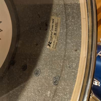 Rogers Cocktail Drum 24x15 1965 Blue Sparkle image 8