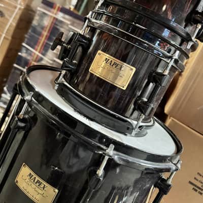 Terry Bozzio's -1990s Custom Made Mapex U.S. Maple 13-Piece Kit - Transparent Black Lacquer image 12