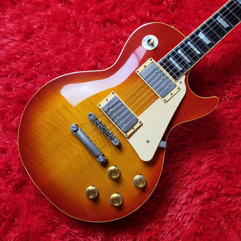 Rare Aria Pro II LS-800 Leopard Model 1980 - Cherry Sunburst - Les