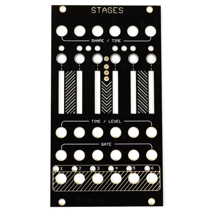 Oscillosaurus Stages Black Panel for Mutable Instruments Eurorack 14HP image 1