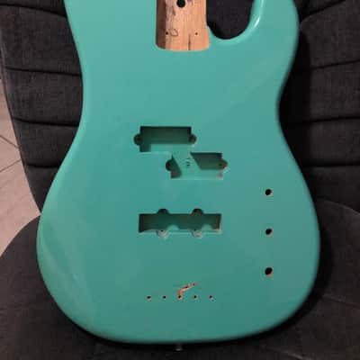 Seafoam Green bass guitar body image 1