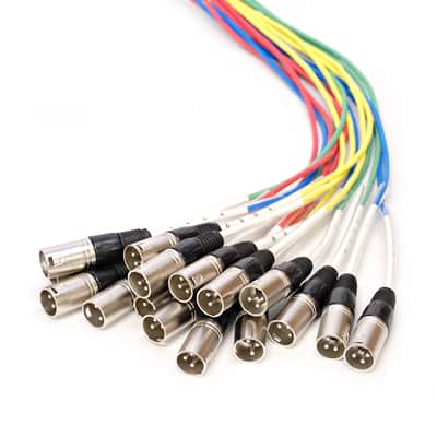 16 Channel XLR TRS Combo Splitter Snake Cable - 15' and 30' XLR trunks - Rack image 6