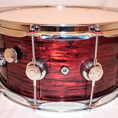 DW MODIFIED SNARE DRUM (C VIDEO) W/ MUFFLER - RED OYSTER WRAP-FREE SHIP TO C-USA! image 4