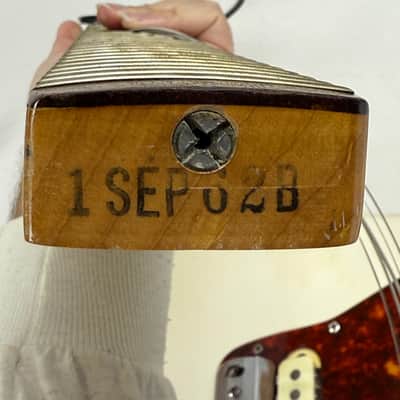1962 Fender Jaguar Factory Custom Color OLYMPIC WHITE Pre-CBS w Original Brown Case & Strap image 21