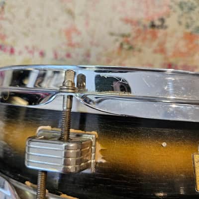 Ludwig No. 905 Jazz Combo 13x3" 6-Lug Piccolo Snare - Black/Gold Duco - Nickel Hardware 1966 image 4