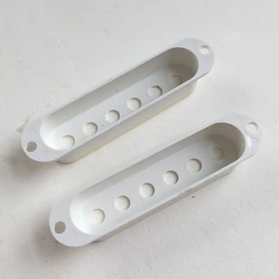 2 Vintage Fender USA Made Stratocaster Guitar Pickup Covers Natural Relic Strat image 4