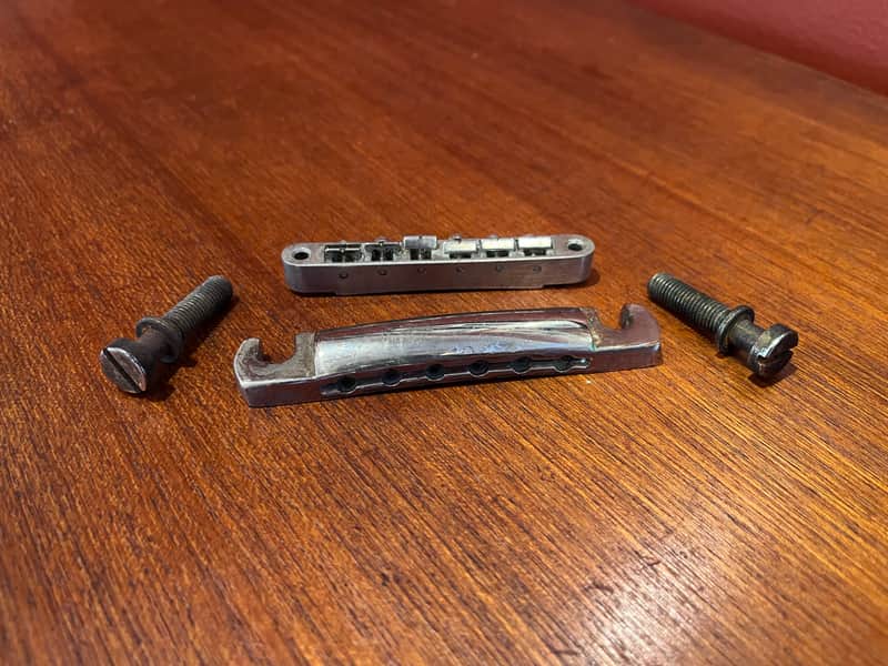 Gibson Aged Custom Shop Les Paul Tailpiece with studs and faber Abr-1 image 1