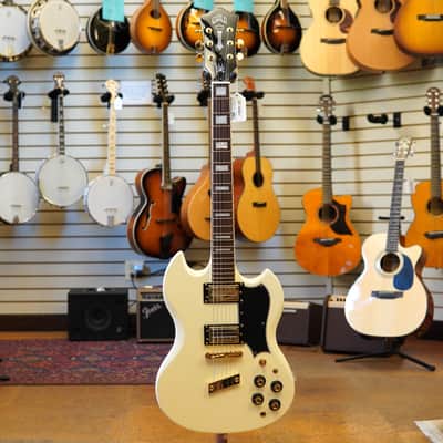 Guild Polara Kim Thayil Signature Electric Guitar Vintage White image 4