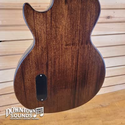 Gibson Charlie Starr Les Paul Junior with Historic LPJ "Gator Skin" Hard Case - Dark Walnut image 7