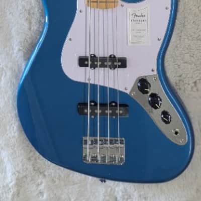 Mint Fender Standard Series 4-string Electric Jazz Bass Guitar, Aqua Marine Metallic image 1