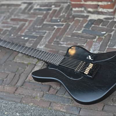 ESP LTD Alex Wade AW-XJ7 Baritone Evertune - Black Open Grain Satin image 6
