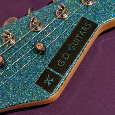 GD Guitars 2026 Super S – Aqua Teal Metallic Sparkle | GD Pickups Gamsbucker Equipped | Stainless Steel Frets | Hardshell Case | Single Humbucker image 8