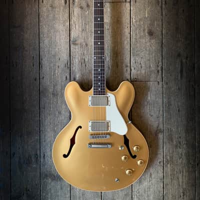 2013 Limited Edition Gibson ES-335 Dot in Gold finish with hard shell case image 2