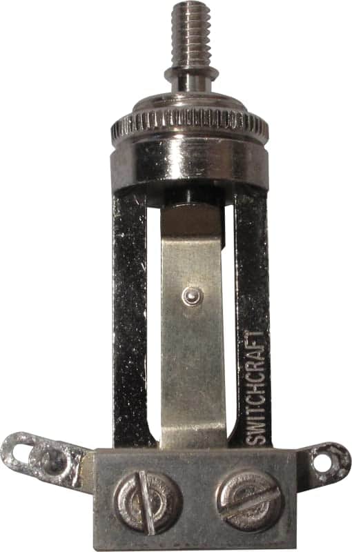 Switchcraft Long Straight 3-way USA Toggle Switch for Les Paul Nickel/ Amber Tip image 1