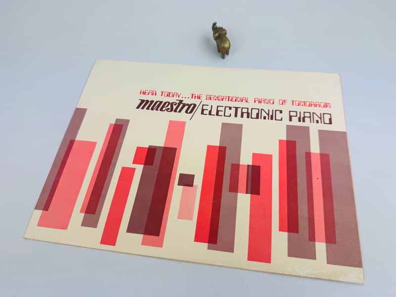 Gibson Maestro Electronic Piano Foldout Brochure 1970 image 1