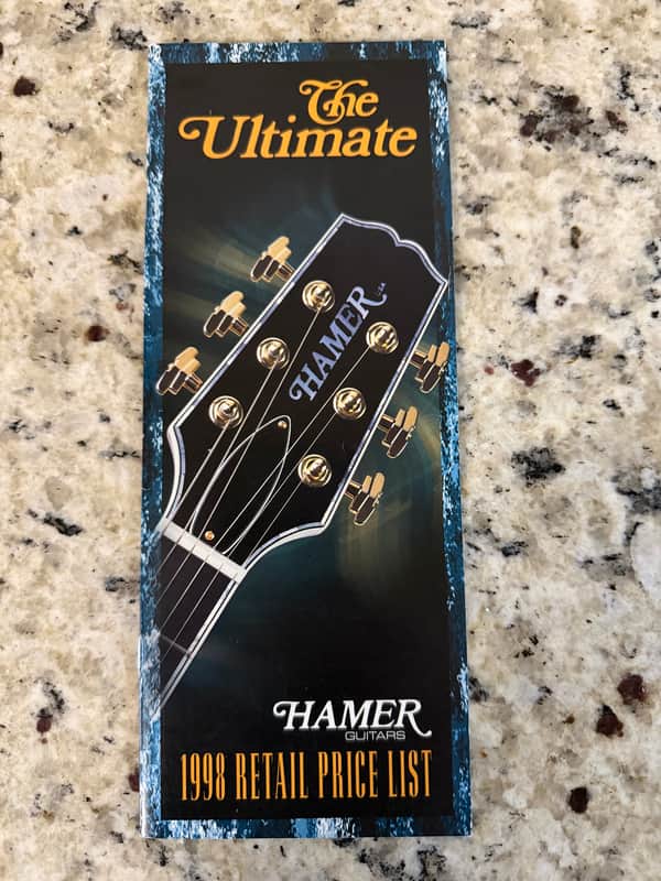 Hamer Price List 1998 standard studio artist eclipse phantom custom Mirage special cruise Bass  Californian Diablo Daytona Duo Tone chaparral 12 string image 1