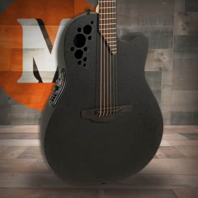 Ovation Pro Series Elite TX E-Acoustic Guitar 1868TX-5 Black Textured (1868TX-5-G) image 1
