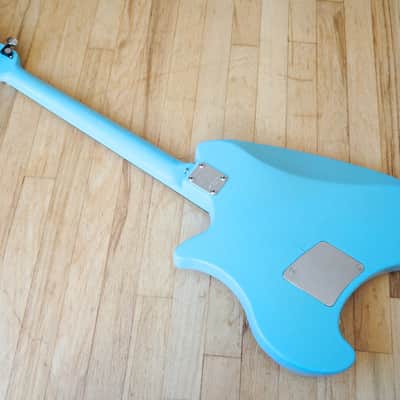 1973 Ovation Breadwinner Vintage Solidbody Electric Guitar USA Made Blue w/ Original Hardshell Case image 11