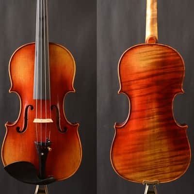 One piece back! Antonio Stradivari 1709 "The Viotti" Copy T20 4/4 violin, Best tone image 1