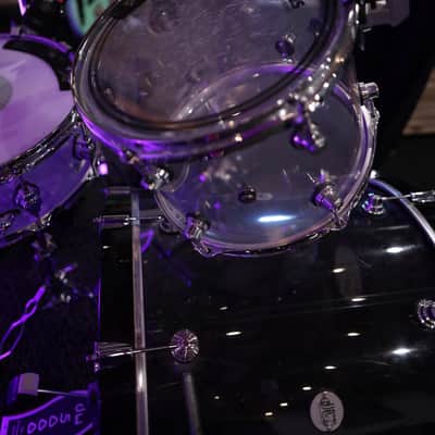 DW Design Series Acrylic 8x10/9x12/14x16/18x22/5.5x14" 5pc Shell Pack 2015 - Present - Clear Acrylic image 3