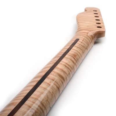 21 Fret Canadian Tiger Wood Electric Guitar Neck handle for Fender ST image 4
