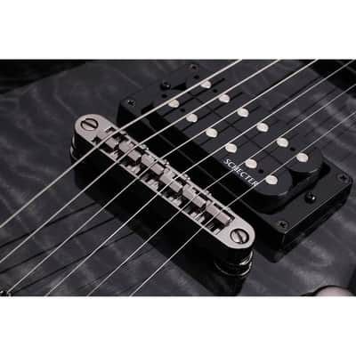 Schecter Omen Extreme-6 Guitar - See-Thru Black image 6