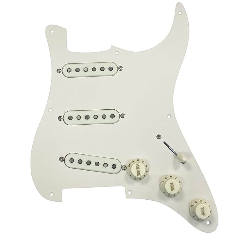 AxLabs Habanero Loaded Strat®-Style Pickguard - S/S/S - Aged White, 8-Hole image 1