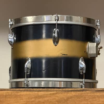 1940's WFL Black & Gold Duco 14x26 16x16 9x13  Drum Kit Zephyr Lug image 20