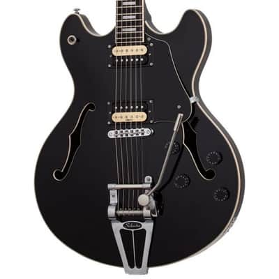 Schecter Corsair Semi-Hollow with Bigsby Vibrato 2020s Gloss Black image 1