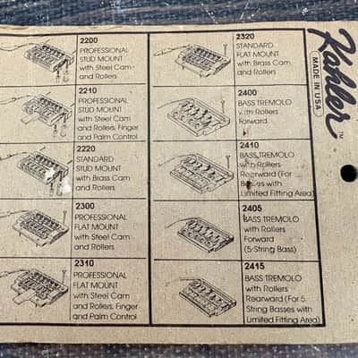 Unopened Kahler Tremolo Bridge Base Plate Metallic Blue MADE IN USA image 5