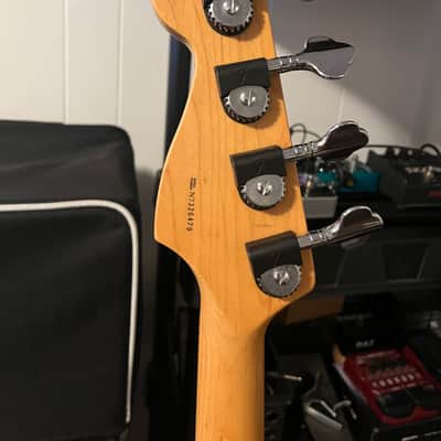1996 Suhr Era Fender American Deluxe Jazz Bass with Rosewood Fretboard Shoreline Gold image 8