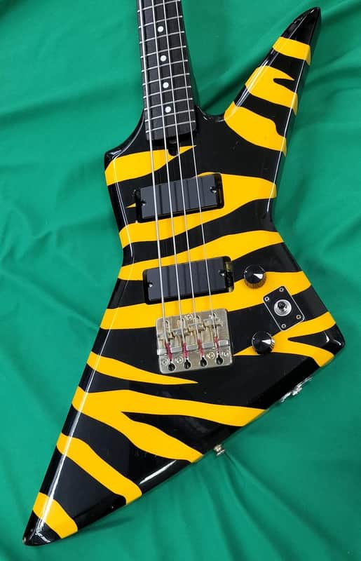 Aria Pro II Bass ZZB Deluxe Tiger Zebra Stripe image 1