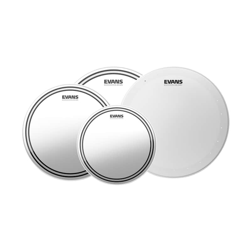 Evans EPP-EC2SHDD-F EC2S Clear Fusion Pack (10/12/14) + 14" HD Dry Snare Head image 1